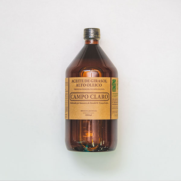 Botella de aceite de girasol alto oleico por 1000 ml